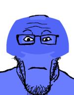 bald blue_skin closed_mouth discord glasses neutral stubble subvariant:neutralplier variant:markiplier_soyjak white_background // 495x635 // 14.2KB