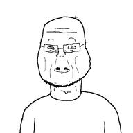 balding beard cheek_lines chest eye eyebrows eyes eyewear fat fatty forehead forehead_lines glasses happy joy large_face neck nose smile stubble variant:chauncey // 1080x1080 // 34.2KB