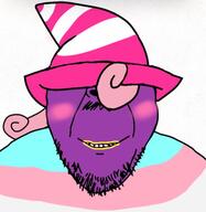 beard blush closed_mouth clothes flag flag:transgender_pride_flag hat lipstick mario mustache paper_mario paper_mario:_the_thousand_year_door pink_hair purple_skin smile soyjak tranny variant:bernd video_game vivian_(paper_mario) // 401x411 // 135.8KB