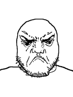 angry bald distorted looking_at_you punisher_face stubble subvariant:lawrence transparent_background variant:markiplier_soyjak white_shirt // 481x643 // 13.6KB