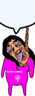 arm bloodshot_eyes crying deformed female feminism femjak full_body glasses hair hand hanging leg makeup open_mouth rope soyjak speech_bubble speech_bubble_empty stubble subvariant:brunetto suicide text tongue variant:bernd yellow_teeth // 171x471 // 49.9KB