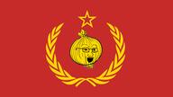 communism flag food glasses onion open_mouth soviet_union soyjak star stubble variant:soyak yellow // 2560x1440 // 825.6KB