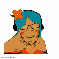 animated cookie cookie_run glasses headphones music poyopoyo stubble tiger_lily_cookie urouro variant:feraljak // 400x400 // 516.3KB
