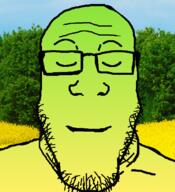 calm flower glasses green plant sky stubble tree variant:markiplier_soyjak // 600x659 // 388.7KB