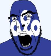 angry flag flag:osaka_todofuken glasses hair japan looking_to_the_left open_mouth osaka_todofuken soyjak stubble teeth thick_eyebrows todofuken transparent_background variant:cobson // 721x789 // 48.2KB