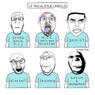 angry biting_lip crystal_cafe evil frown glasses multiple_soyjaks neutral ominous open_mouth smile stubble subvariant:chudjak_front subvariant:hornyson subvariant:neutralplier subvariant:wholesome_soyjak tongue tranny variant:bernd variant:chudjak variant:cobson variant:feraljak variant:gapejak variant:markiplier_soyjak yellow_teeth // 800x800 // 286.2KB