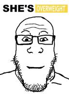 bbw glasses happy smile soyjak stubble subvariant:neutralplier text variant:markiplier_soyjak // 1035x1400 // 51.4KB