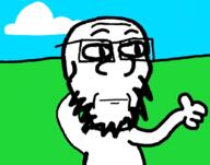 arm body cartoon closed_mouth cloud drawing grass hand series:jakworld sky variant:markiplier_soyjak // 894x702 // 214.7KB