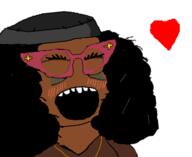 black_skin closed_eyes heart soylent_(creamy_chocolate) subvariant:soyniqua variant:soytan // 409x335 // 50.1KB