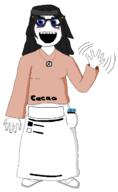 avengers beanie blue_eyes blush built_for_bwc clothes dress eyelashes female food full_body glasses hair hat long_hair necklace nintendo nintendo_switch no_nose open_mouth shoe soy soyjak soylent soylent_(cacao) template variant:soytan video_game wave waving // 1352x2196 // 65.4KB