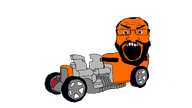 beard car engine hot_wheels open_mouth orange_skin series:vehiclejaks subvariant:science_lover teeth_showing tires transparent transparent_background variant:markiplier_soyjak way2fast wheels // 1920x1080 // 78.7KB