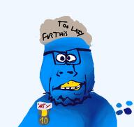 badge bird blue_skin drawfag glasses redraw series:x_inmigrants soot_colors soyjak soyjak_party stubble text twitter variant:gapejak xitter zoomer zoomer_hair // 585x559 // 88.5KB