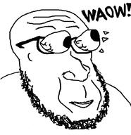 glasses merge open_mouth series:fusionjaks soyjak stubble subvariant:waow variant:smugjak variant:soyak // 940x971 // 137.0KB