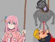 1488 ack anime anime_female beard biting blood bloodshot_eyes blush bocchi_the_rock buff death donald_trump flag:transgender_pride_flag gigachad green_eyes grey_skin holding_object jewish_nose judaism kike looking_at_you looking_to_the_right looking_up meta:bait nas:gigachad nas:happy_jewish nas:merchant nonsense noose pink_hair rope star_of_david swastika tiny_pecker tiny_penis tranny transgender_flag variant:bernd // 1141x868 // 628.4KB