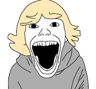 67_kid blond hair no_glasses no_stubble open_mouth sweater variant:sixtyseven white_background zoomer // 1179x1097 // 38.4KB