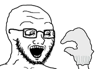 crazy forehead_lines gape glasses sock sockpuppet stubble subvariant:soyak_(crazed) variant:soyak // 1050x749 // 36.2KB