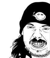 angry beanie beard clenched_teeth closed_mouth clothes hair hat mustache soyjak stubble variant:unknown weed // 658x768 // 135.0KB
