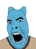 gaping_mouth gemball gumball_watterson sweater the_amazing_world_of_gumball variant:cobson whiskers // 721x984 // 189.8KB