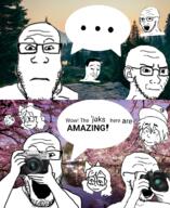 camera holding_camera japan multiple_soyjaks puffer_fish subvariant:neutralplier subvariant:shoyta subvariant:soyak_(irritated) subvariant:soylita thing_japanese variant:chudjak variant:gapejak variant:markiplier_soyjak variant:soyak // 1000x1224 // 1.4MB