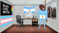argentina arm black_lives_matter blacked bloodsoy chair dildo favela flag foot full_body hand hrt irl_background leg lgbt marijuana monitor purple_hair room rope shitgentina soybooru soyjak suicide syringe tongue trans trans_flag variant:bernd // 691x388 // 328.4KB