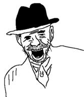 clothes ear hat mustache open_mouth scatman_john soyjak stubble variant:unknown // 294x339 // 9.5KB