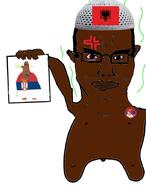 2soyjaks albania anger_mark biting_lip black_skin closed_mouth clothes country ear fat flag flag:albania flag:serbia fume glasses hair hat naked nsfw penis reichsadler serbia smile soyjak stinky subvariant:chudjak_front variant:chudjak variant:cobson // 680x897 // 86.3KB