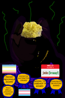 antimatter award black_background brimstone distorted hello_my_name_is_(sticker) jimbo_(namefag) map_(pedophile) meta:namefags oneshot pedophile shitskin stink_lines teeth tranny transgender_flag trend:slopjak vantablack // 590x884 // 334.9KB