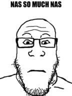 closed_mouth glasses nas neutral soyjak stubble subvariant:neutralplier text variant:markiplier_soyjak // 500x666 // 136.9KB