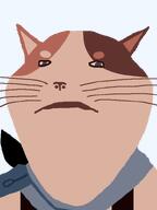 animal biscuit_fpe blue_eyes cat ear eyes fpe fundamental_paper_education scarf subvariant:impish_meowjak transparent_background variant:impish_soyak_ears // 598x800 // 11.7KB