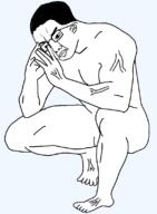 full_body glasses kneel kneeling muscles naked thinking transparent variant:chudjak // 828x1128 // 96.4KB