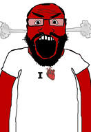 angry balding beard clothes glasses hair heart i_love open_mouth red_skin soyjak subvariant:science_lover template tshirt variant:markiplier_soyjak // 2818x4096 // 642.4KB