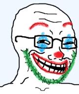 batman_(series) clown dc_comics glasses joker_(2019) joker_(dc) movie soyjak stubble trollface variant:soyak // 632x756 // 72.8KB