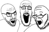3soyjaks glasses nu_trio open_mouth stubble variant:beastjak variant:burnsjak variant:kliksjak // 1976x1272 // 103.4KB