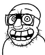 closed_mouth glasses grin mustache soyjak stubble variant:unknown // 160x196 // 25.3KB