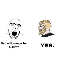 angry glasses he_will_always_be_a_gem nordic_chad open_mouth soyjak stubble text variant:cobson // 3465x3465 // 662.1KB