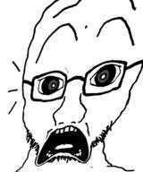distorted glasses meta:tagme open_mouth screaming stubble subvariant:doctos // 600x718 // 104.0KB