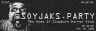 banner bernd_schmidt glasses greyscale horror open_mouth soyjak_party text variant:bernd vhs // 906x298 // 542.0KB
