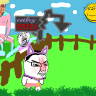 angry animal animated cat cat_ear closed_mouth clothes dogboy drawn_background femboy full_body glasses hair hat keffals open_mouth purple_hair soyjak stubble subvariant:wholesome_soyjak text tranny twink variant:bernd variant:chudjak variant:gapejak // 1000x700 // 2.7MB