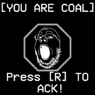 ack ack! animated coal dead ext=gif meta:featured subvariant:wholesome_soyjak ultrakill variant:gapejak // 1280x1024 // 36.4KB