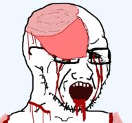 angry blood glasses gore open_mouth soyjak stubble variant:soyak // 728x678 // 80.3KB