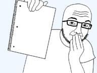 arm full_body glasses hand holding_object kiwifarms notebook null null_(kiwifarms) smile soyjak stubble template transparent_background variant:nulljak // 800x600 // 14.6KB