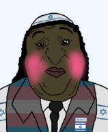 Zionist-Y_(Namefag) black_skin blush blushing brown_skin clothes dark_skin eyelashes fat flag:israel flag:transgender_pride_flag hair happy_merchant israel jewish_nose judaism kike long_hair long_nose makeup necktie nigger nose obese robe suit tranny variant:alicia zionism zionist // 592x720 // 135.1KB
