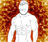 buff closed_mouth explosion glasses smile soyjak stubble subvariant:wholesome_soyjak variant:gapejak // 1056x937 // 1.1MB