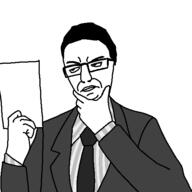 arm body chud clothes glasses hand holding_object limbus_company meta:tagme paper suit variant:chudjak:chud // 512x512 // 22.3KB