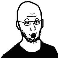 clothes ear glasses jay_louis_irwin open_mouth soyjak stubble swaglord variant:unknown // 400x400 // 11.3KB