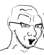 autism deformed glasses open_mouth soyjak stubble variant:soyak // 205x255 // 26.6KB