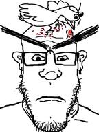 angry beard bird blood glasses large_eyebrows subvariant:neutralplier variant:markiplier_soyjak // 600x800 // 72.6KB