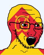 british england flag flag:staffordshire glasses hair looking_to_the_right open_mouth rope soyjak staffordshire stubble teeth united_kingdom variant:soyak // 644x800 // 85.7KB