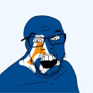 angry flag flag:shizuoka glasses hair japan looking_at_you mustache open_mouth shizuoka soyjak stubble teeth todofuken transparent_background variant:feraljak // 1500x1500 // 77.7KB