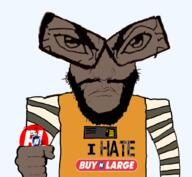 2soyjaks angry arm beard buy_n_large fist hand i_hate pixar punisher_face robot soyjak variant:bernd variant:markiplier_soyjak wall_e // 1017x935 // 428.0KB